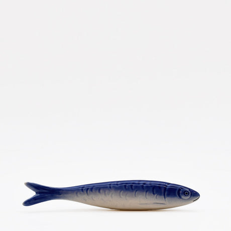 Sardine bleue et blanche en céramique portugaise Sardine en céramique de Caldas da Rainha - Bleu