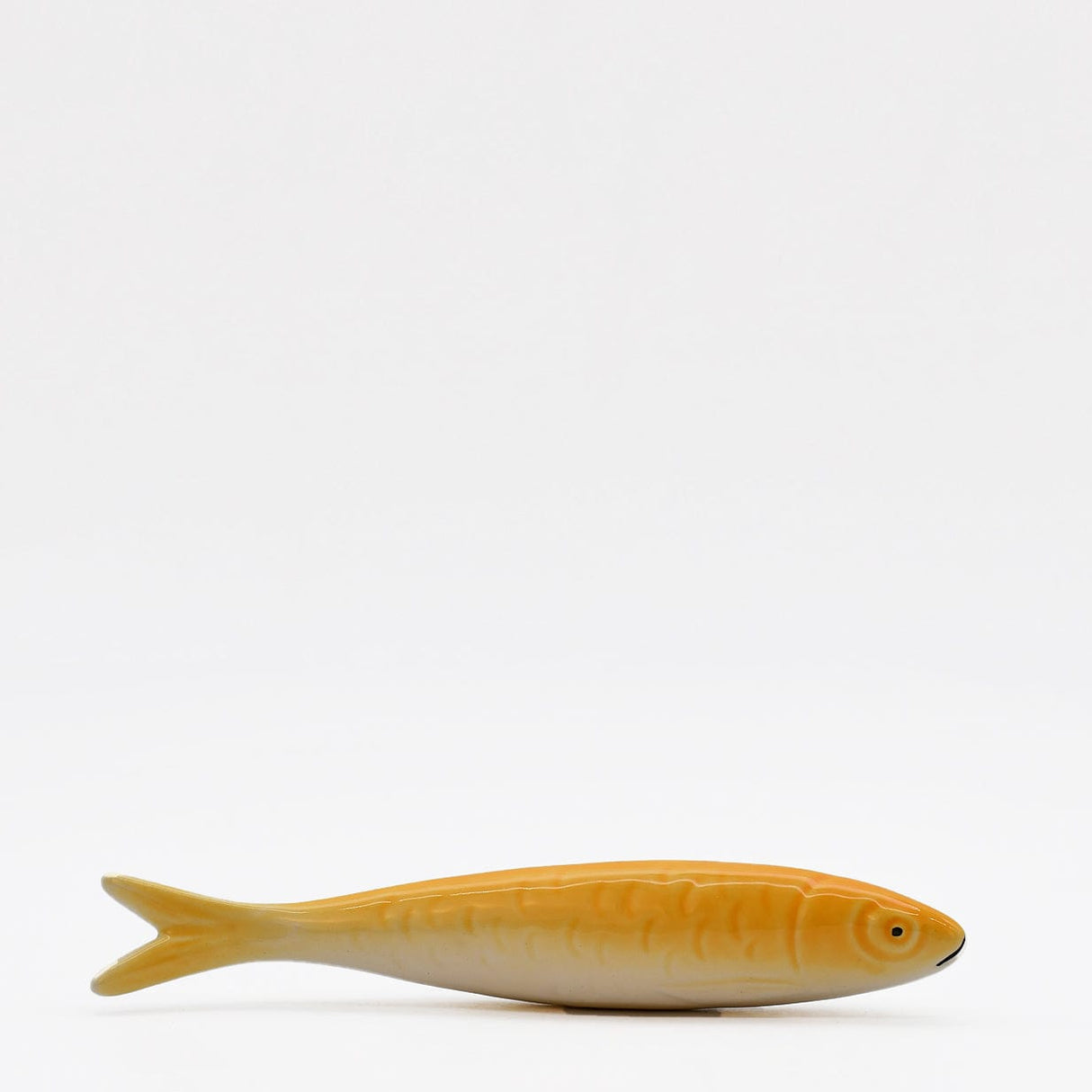 Sardine jaune et blanche en céramique portugaise Sardine en céramique de Caldas da Rainha - Jaune