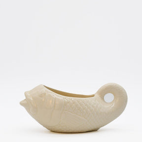 Saucière blanche en céramique en forme de poisson Saucière en céramique en forme de Poisson - Blanc