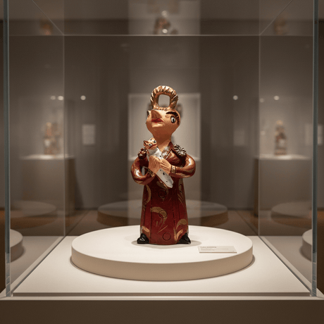 Statuette de Saint Antoine en terre cuite par Julia Cota São Antonio 25cm - Jùlia Côta