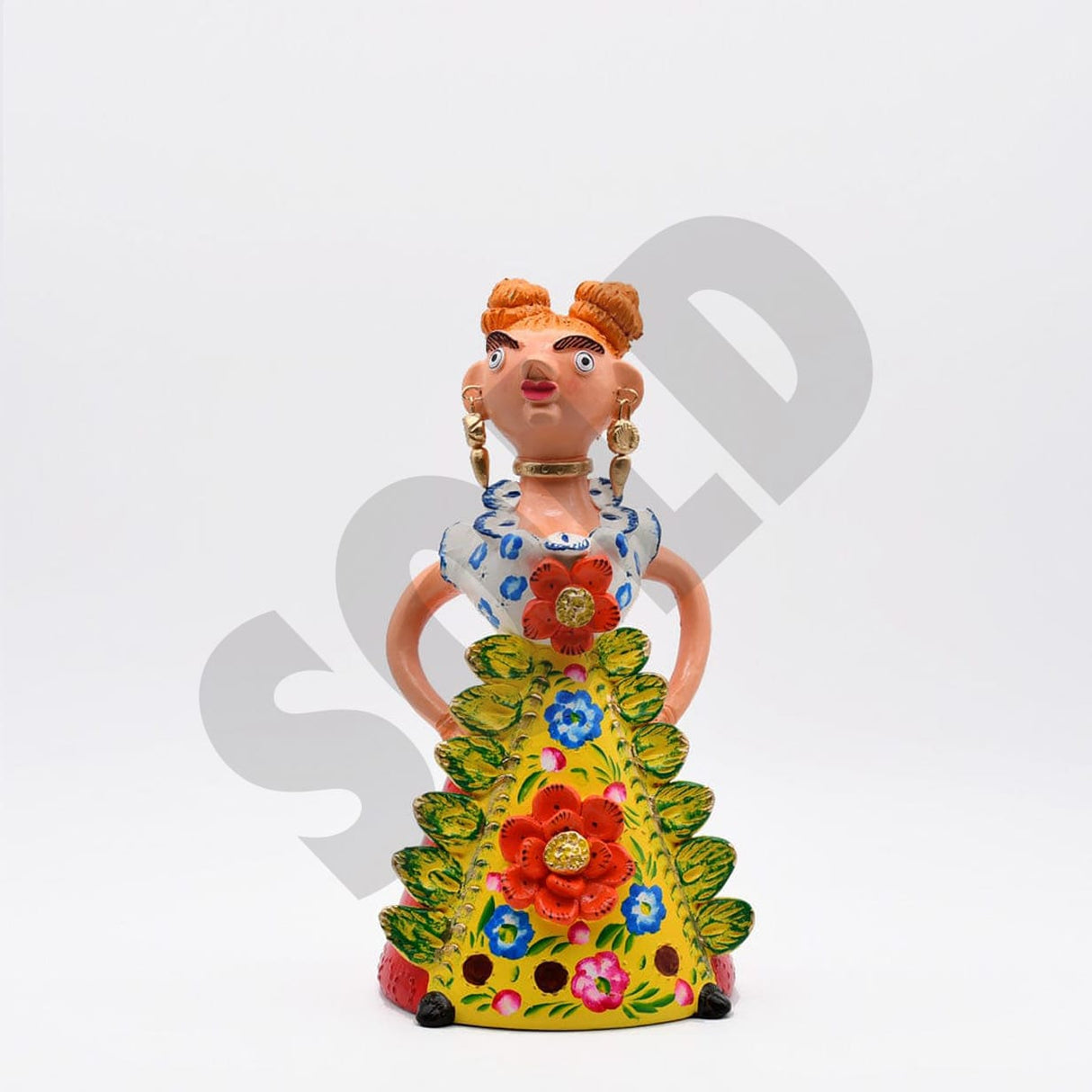 Statuette en terre cuite Boneca Minhota I Art naïf portugais Boneca Minhota 30cm - Prazeres Côta