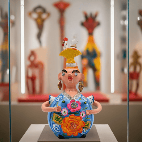 Statuette en terre cuite I Art naïf portugais Boneca Barriguda 30cm - Prazeres Côta
