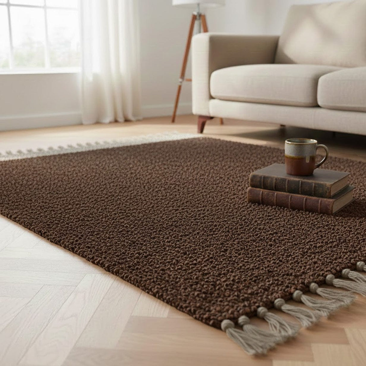 Tapis artisanal marron I Tapis artisanal portugais Tapis Artisanal - Marron
