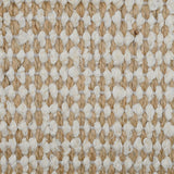 Tapis artisanal portugais noir Tapis artisanal en sisal et coton 150x100 - Blanc