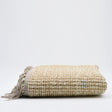 Tapis artisanal portugais noir Tapis artisanal en sisal et coton 150x100 - Blanc