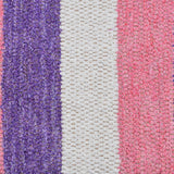 Tapis artisanal rayé rose I Tapis artisanal portugais Tapis Artisanal rayé - Rose, violet, beige