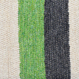 Tapis artisanal rayé vert I Tapis artisanal portugais Tapis Artisanal rayé - Vert, gris, beige