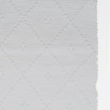 Tapis coton 150x60cm Bleu I Tapis artisanal Portugais Tapis de salle de bains 60x40cm - 5 couleurs Blanc