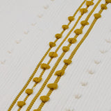 Tapis de salle de bains en coton I Tapis portugais Tapis de salle de bain 70x50 - 4 couleurs Ochre & Blanc