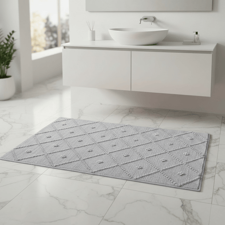 Tapis de salle de bains portugais Gris I 100x50cm Tapis de salle de bain 100x50 - Gris