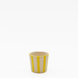 Tasse espresso Costa Nova artisanale jaune peinte main Tasse à espresso rayée "Costa Nova Mar" - Jaune