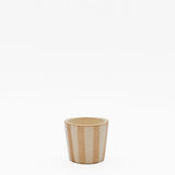 Tasse espresso Costa Nova artisanale marron peinte main Tasse à espresso rayée "Costa Nova Mar" - Moka