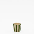 Tasse espresso Costa Nova artisanale verte peinte main Tasse à espresso rayée "Costa Nova Mar" - Vert