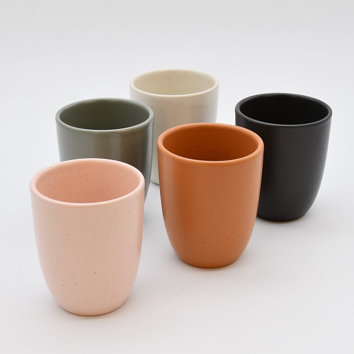 Tasse espresso en grès orange 7cl – Tasse café artisanale