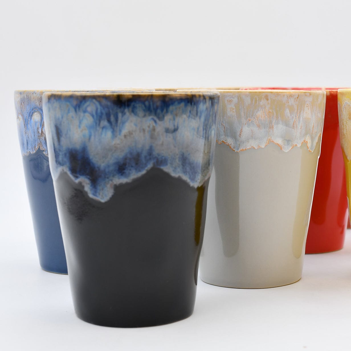 Portuguese Stoneware Latte Cup – Wave Design | 13.5 oz – Luisa Paixao