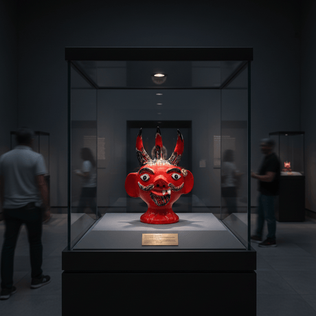 Tête de diable en terre cuite - Original de Prazeres Cota Cabeça de diabo 30cm - Prazeres Côta
