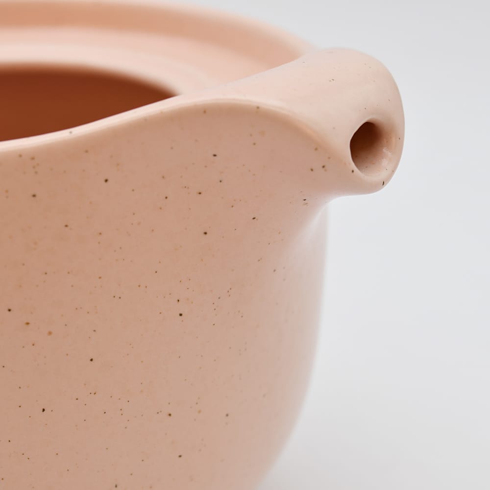 Théière en grès blanc mat 50cl avec diffuseur Théière en grès “Pacifica" - Rose