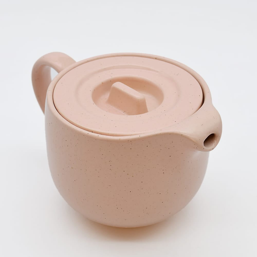 Théière en grès blanc mat 50cl avec diffuseur Théière en grès “Pacifica" - Rose