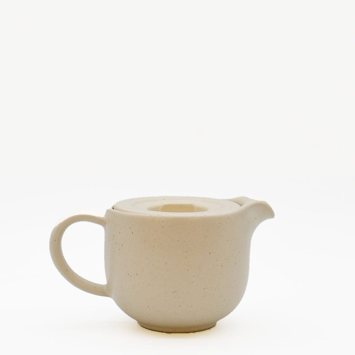 Théière en grès blanc mat 50cl avec diffuseur Théière en grès “Pacifica" - Sable