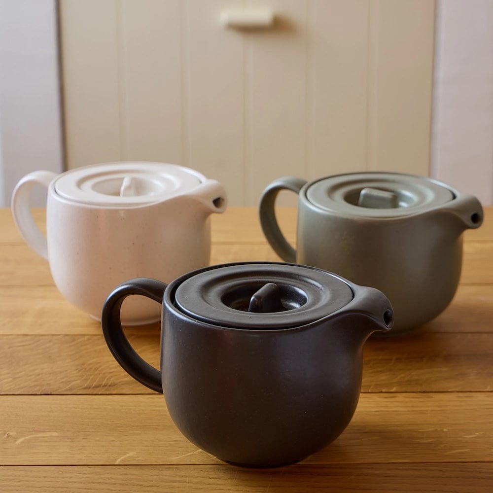 Théière en grès noir mat 50cl avec diffuseur Théière en grès “Pacifica" - Anthracite