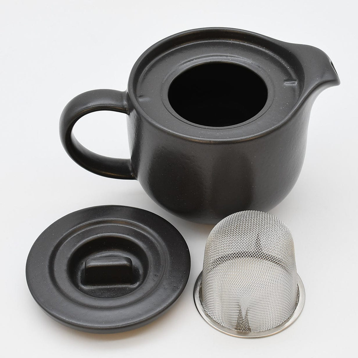 Théière en grès noir mat 50cl avec diffuseur Théière en grès “Pacifica" - Anthracite