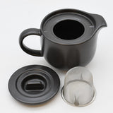 Théière en grès noir mat 50cl avec diffuseur Théière en grès “Pacifica" - Anthracite
