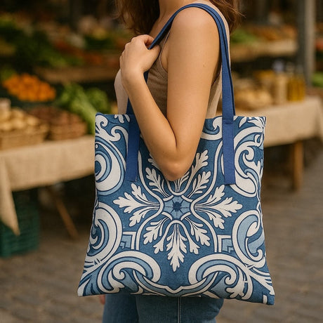 Tote bag portugais avec illustrations azulejos Tote bag "Azulejos"