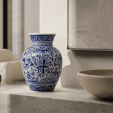 Vase en céramique de Coimbra bleu Vase en céramique de Coimbra