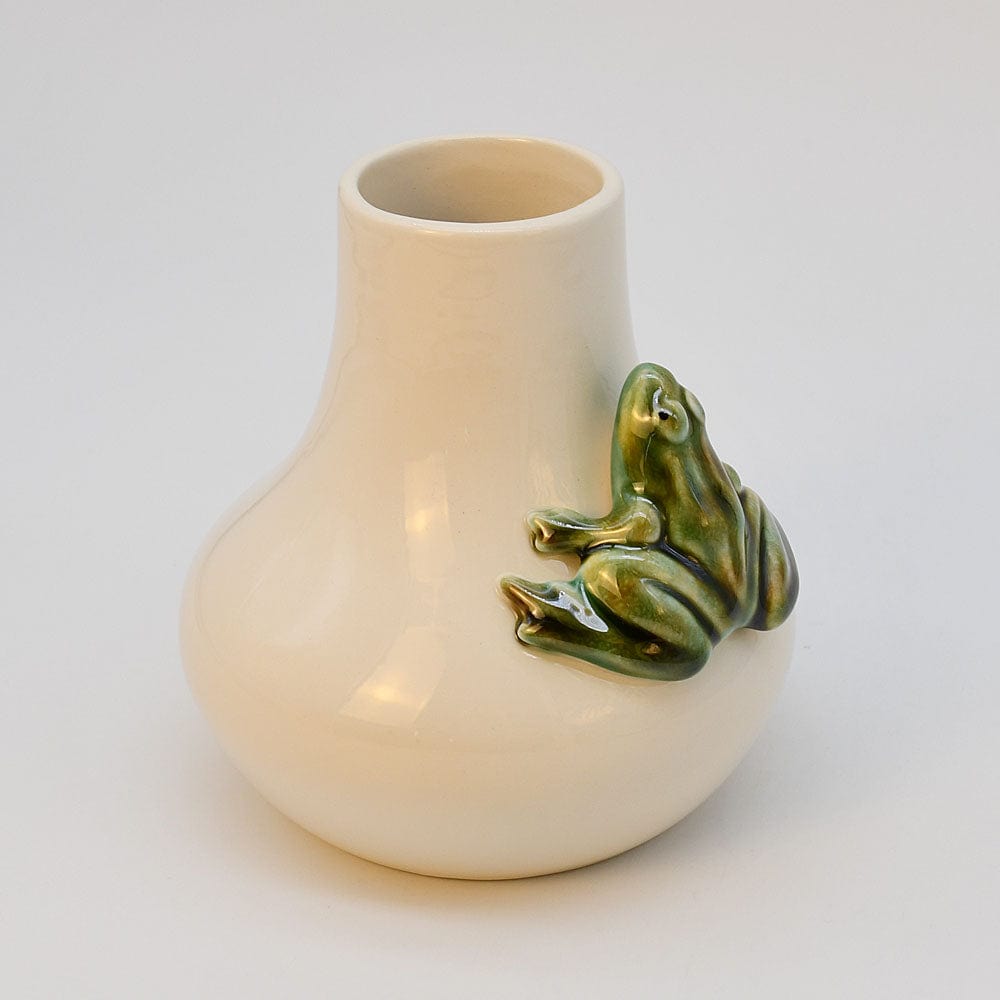 Vase en céramique traditionnel du Portugal avec des grenouilles Vase en céramique "Rãs" - Blanc Crème