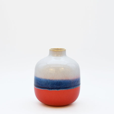 Vase en grès recyclé I Vase décoratif contemporain Vase en grès "Feliz"