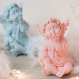 Ange décoratif bleu parfumé en cire I Produit portugais Ange décoratif parfumé - Bleu