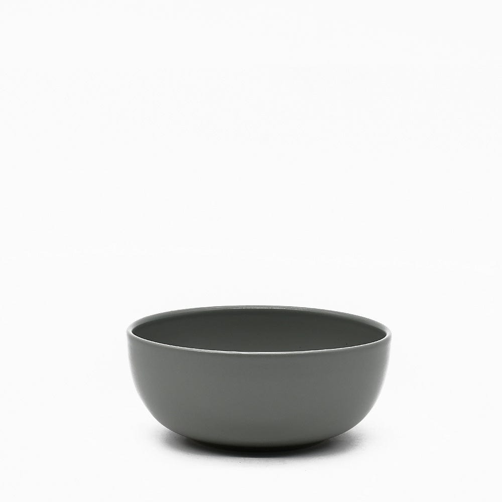 Assiette à pain en grès anthracite I Vaisselle portugaise Bol en grès “Pacifica" Gris/Vert - 15cm