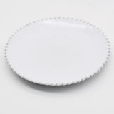 Assiette blanche en grès 22cm I Vaisselle portugaise Assiette en grès "Pérola" 22cm