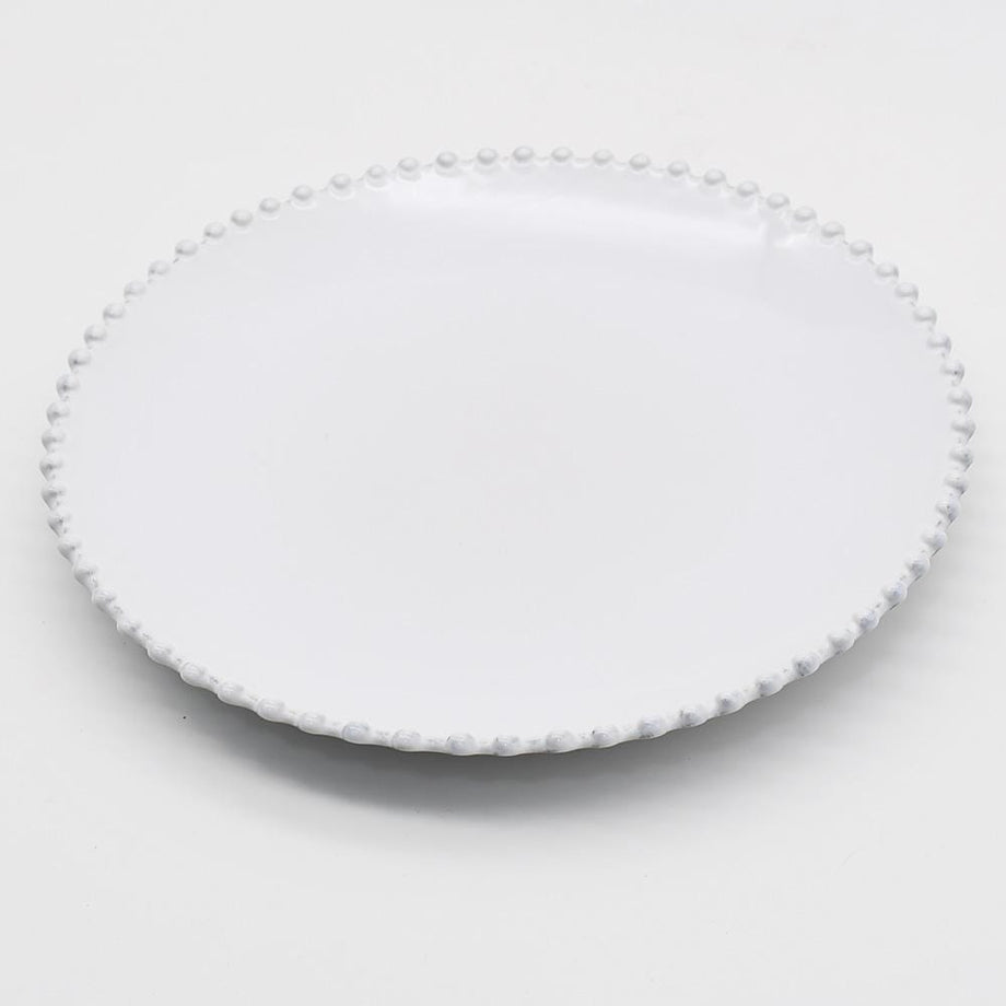 Assiette blanche ronde en céramique 10 pouces – Pilimpikou
