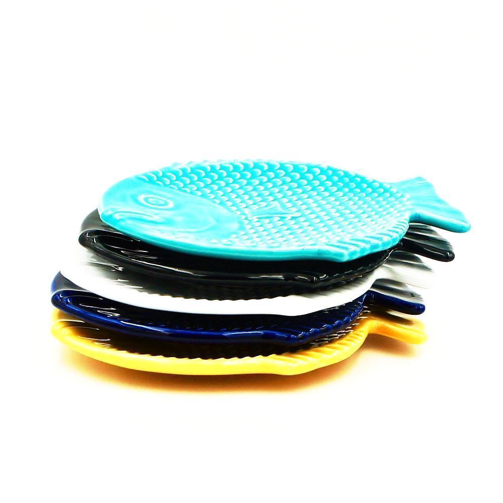 Dourada I Blue ceramic plate