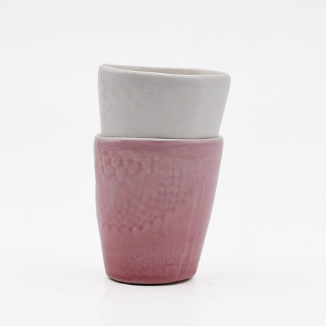 Assiette en céramique beige I Motifs dentelles portugaises #DRAFT Tasse à expresso Carimbada Blanc