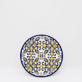 Assiette en céramique traditionnelle de Portugal  I Jaune 20cm Assiette en céramique "Tradicional" Jaune - 20 cm