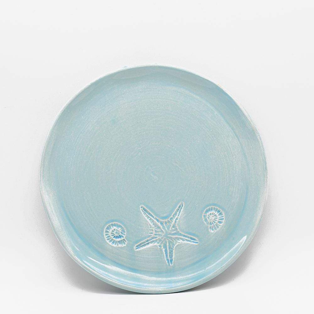 Estrela do mar I Turquoise blue Plate - 27cm