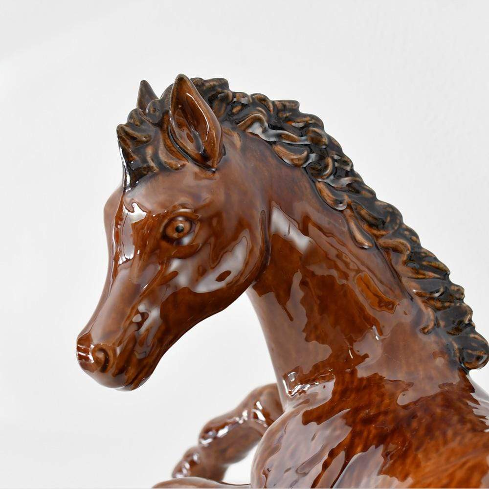 Assiette en forme de poisson I Vaisselle artisanale du Portugal Cheval en céramique - Marron