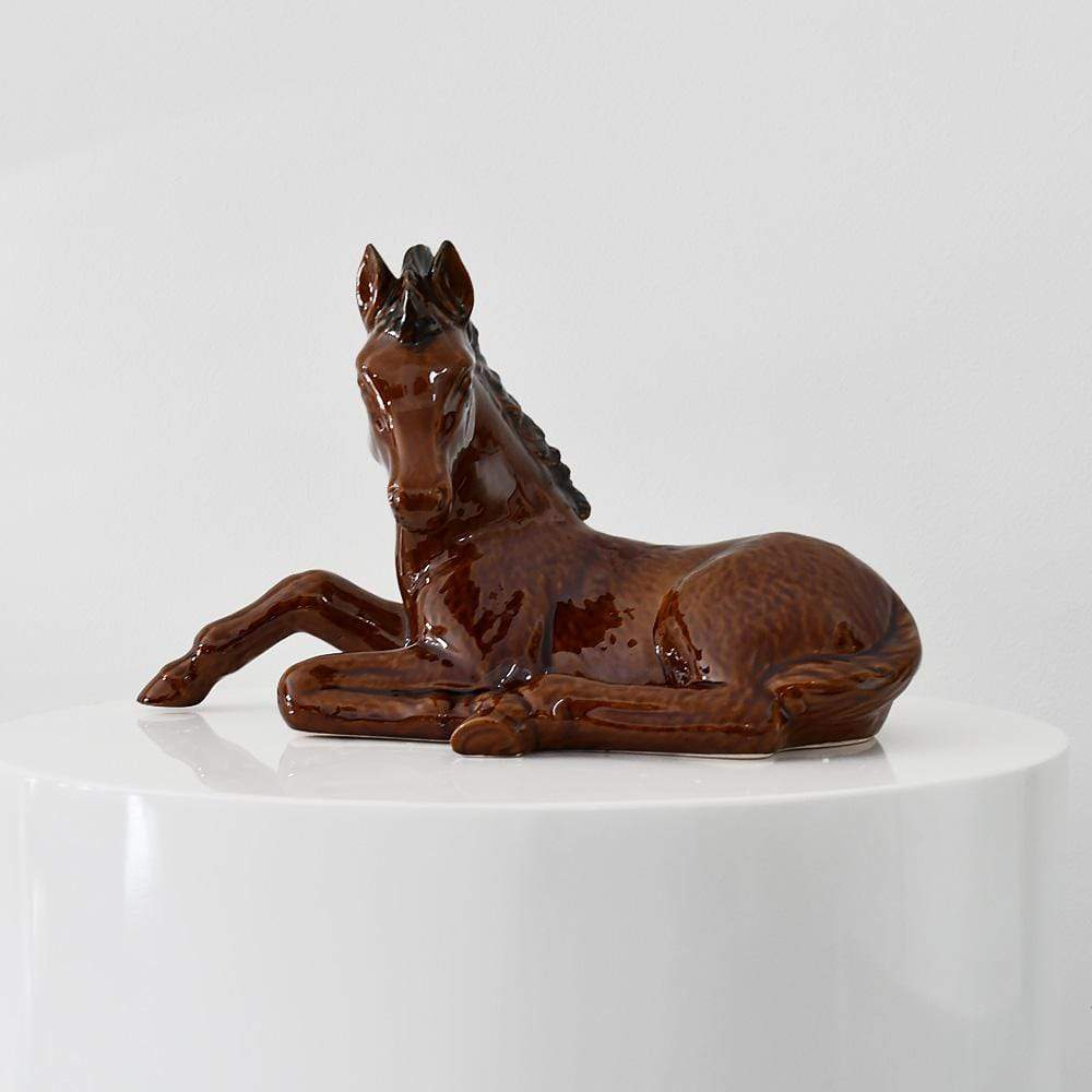 Assiette en forme de poisson I Vaisselle artisanale du Portugal Cheval en céramique - Marron