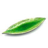 Laurel leaf I Fine Stoneware Plate - Light green