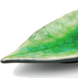 Laurel leaf I Fine Stoneware Plate - Light green