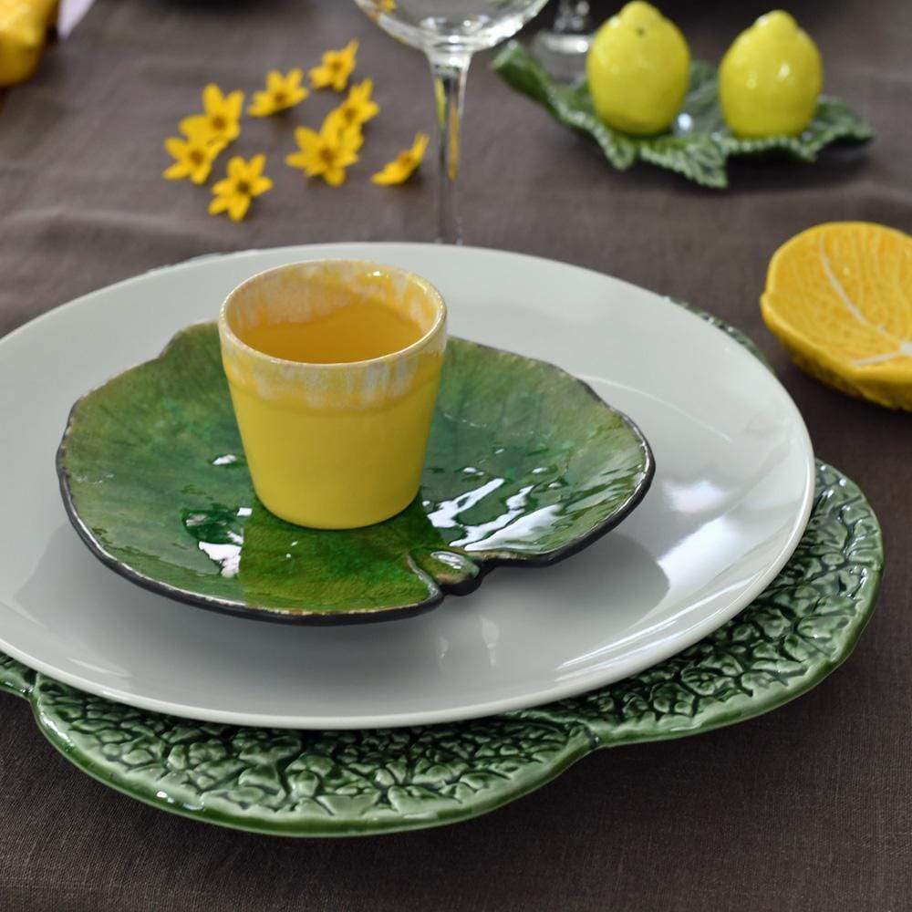 Assiette en grés "Alchemille" - Vert d'eau