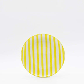 Assiette en porcelaine portugaise I Vaisselle du Portugal en ligne Assiette "Costa Nova Mar" 20cm - Jaune