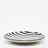 Assiette en porcelaine portugaise I Vaisselle du Portugal en ligne Assiette "Costa Nova Mar" 20cm - Noire