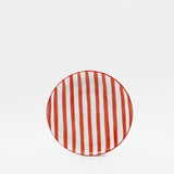 Assiette en porcelaine portugaise I Vaisselle du Portugal en ligne Assiette "Costa Nova Mar" 20cm - Rouge