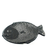 Dourada I Black ceramic plate