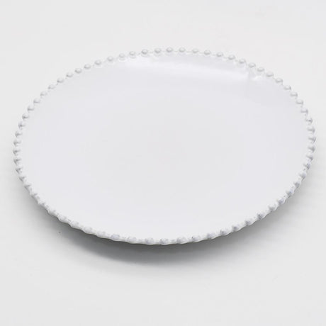 Assiette principale en grès 27cm I Vaisselle portugaise Assiette en grès "Pérola" 28cm