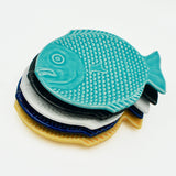 Dourada I Turquoise-blue ceramic plate