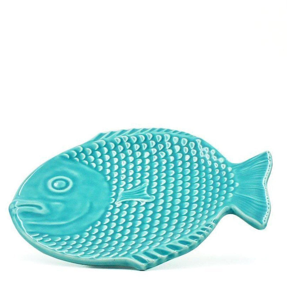 Dourada I Turquoise-blue ceramic plate